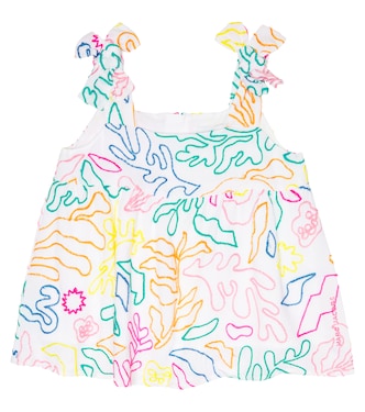 Embroidered cotton and linen top | Marc Jacobs Kids