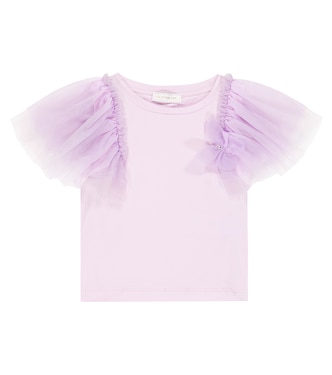Tulle cotton T-shirt | Monnalisa