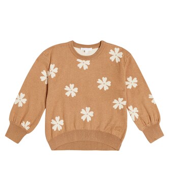 Floral cotton and wool sweater | Chloé Kids