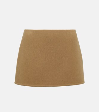 Wool velour miniskirt | Prada