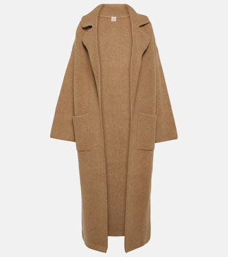 Ribbed-knit wool-blend coat | Toteme