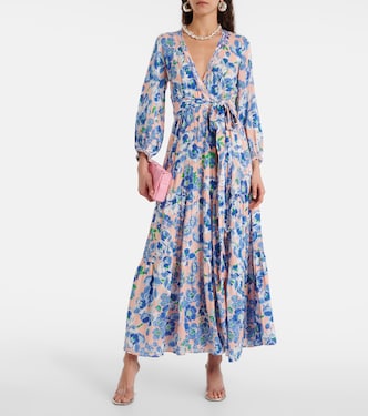 emily maxi dress blue reviews floral in - Poupette St Barth Cs apply.