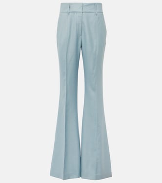 Pantalones flared Rhein de seda y lana | Gabriela Hearst