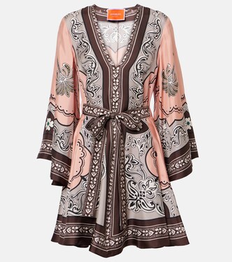 Magnifico printed silk twill minidress | La DoubleJ
