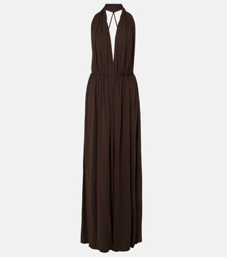 Pharao gathered jersey crêpe gown | The Row