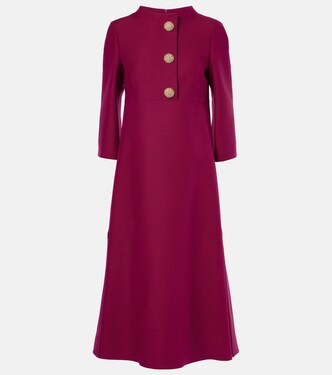 Midikleid aus Crepe Couture mit Kristallen | Valentino