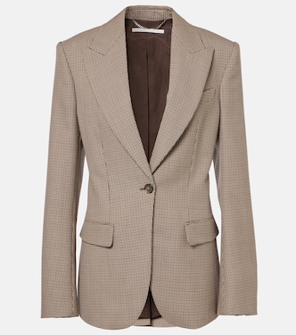 Blazer de lana virgen a cuadros | Stella McCartney