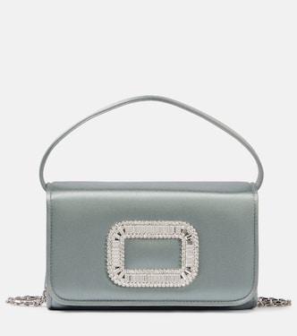 Clutch Pilgrim Micro aus Satin | Roger Vivier