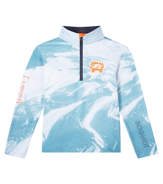 Chris logo printed technical half-zip top | Bogner Kids