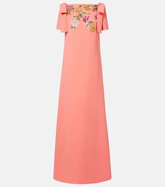 Vestido de fiesta floral con lazo | Carolina Herrera