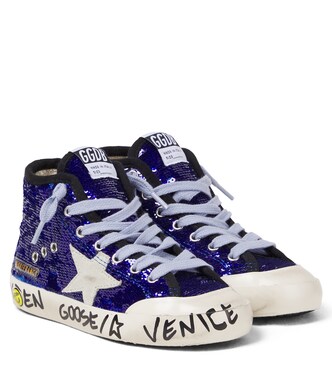 Francy Penstar sequined high-top sneakers | Golden Goose Kids