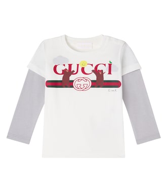 X Euan Roberts Baby Longsleeve aus Baumwoll-Jersey  | Gucci Kids