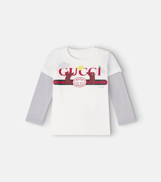 X Euan Roberts Baby Longsleeve aus Baumwoll-Jersey | Gucci Kids