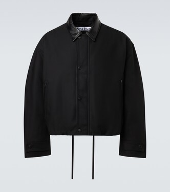 Veste bomber en coton et cuir | Acne Studios