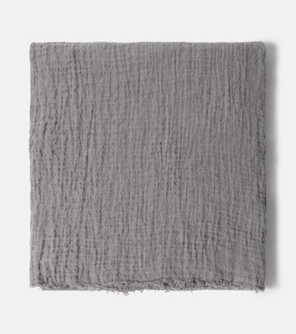 Tassel-detail linen blanket | Once Milano