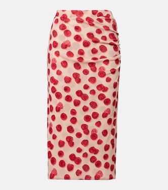 Printed mesh midi skirt | Stella McCartney