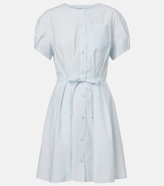 Paula's Ibiza Anagram cotton-blend shirt dress | Loewe