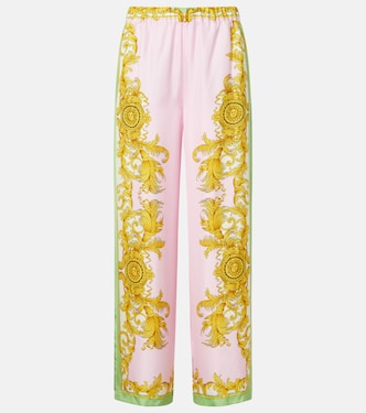 Weite Hose aus Seiden-Twill  | Versace