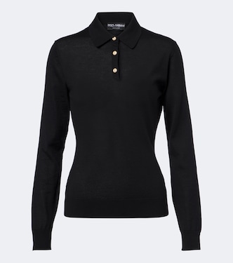 Embellished cashmere polo sweater | Dolce&Gabbana
