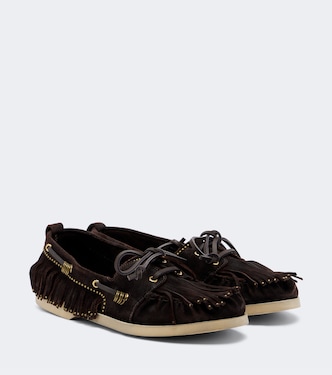 Verzierte Bootsschuhe aus Veloursleder | Golden Goose