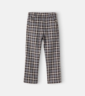 Checked cotton flannel pants | Patachou