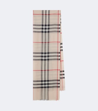 Burberry Check羊毛与真丝围巾 | Burberry