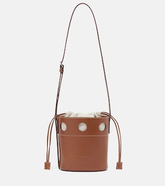 Leather bucket bag | Miu Miu
