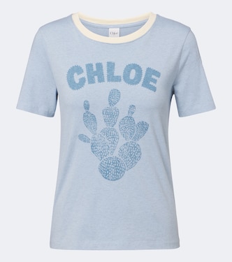 Logo printed cotton jersey T-shirt | Chloé