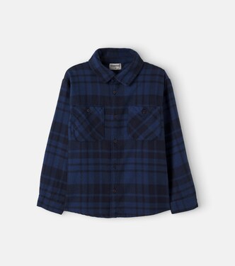 Greg checked cotton flannel overshirt | Cozmo