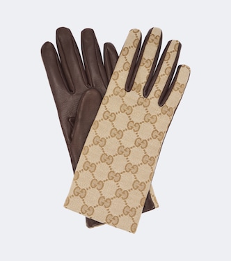 Handschuhe GG Canvas aus Leder | Gucci