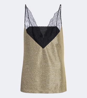 Lace-trimmed lamé camisole | Dolce&Gabbana
