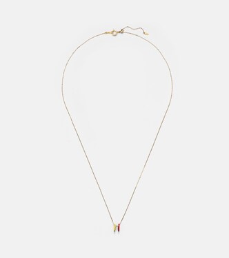 Halskette aus 18kt Gelbgold mit Emaille | Persée