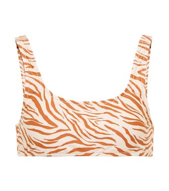 Rocky zebra-print bikini top | Reina Olga