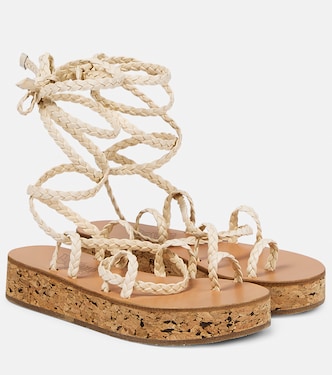 Caryatis leather platform sandals | Ancient Greek Sandals