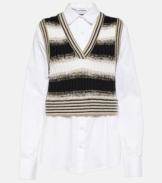 Chemise Spear en coton mélangé et laine | Veronica Beard