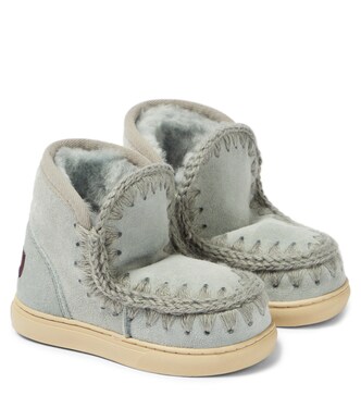 Shearling-lined suede sneakers | Mou Kids