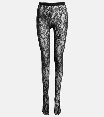 Floral lace tights | Wardrobe.NYC