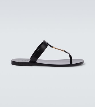 Cassandre leather thong sandals | Saint Laurent