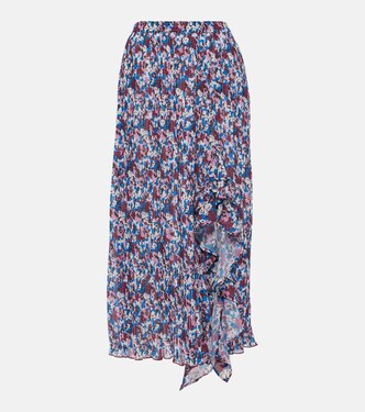 Cutout satin maxi skirt | Ganni