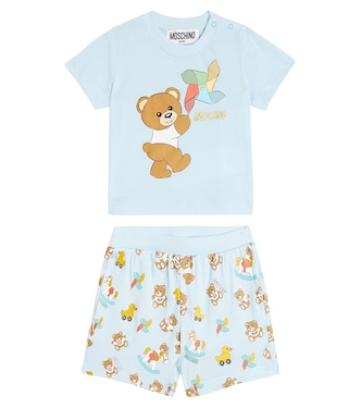 Baby printed jersey T-shirt and shorts set | Moschino Kids