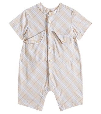 Baby Burberry Check cotton playsuit | Burberry Kids