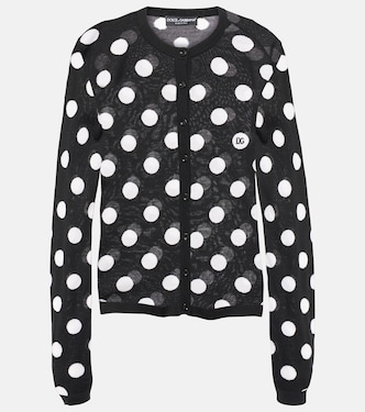 Polka-dot wool and silk cardigan | Dolce&Gabbana