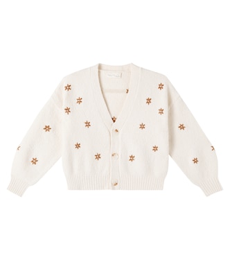 Embroidered cotton-blend cardigan | Rylee + Cru