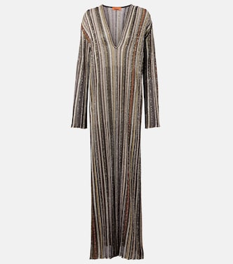 Maxikleid aus Häkelstrick mit Pailletten | Missoni