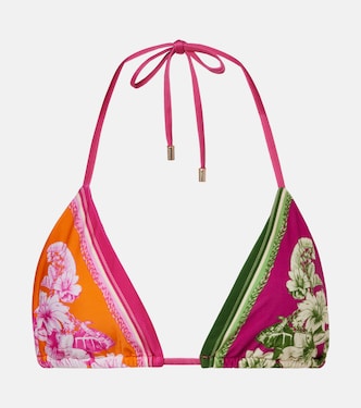 Colorblocked floral bikini top | Farm Rio