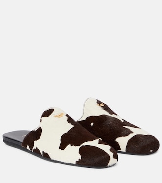 Printed calf hair mules | Prada