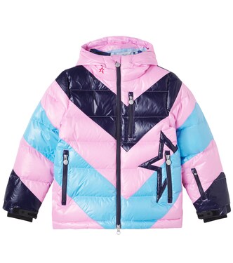 Super Mojo colorblocked down ski jacket | Perfect Moment Kids