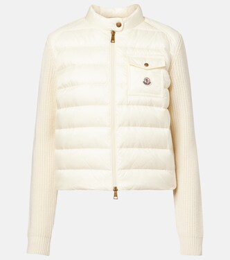 Down-paneled wool and cashmere cardigan  | Moncler