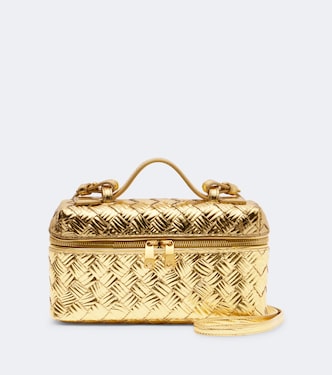 Bolso neceser Bang Bang de piel metalizada | Bottega Veneta