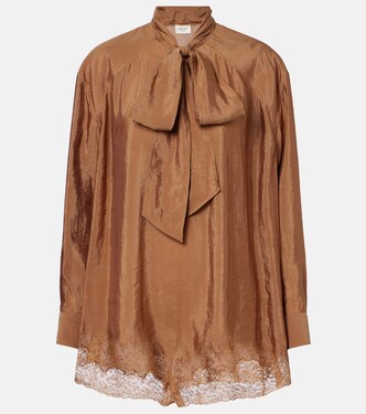 Mono con cuello con encaje | Saint Laurent